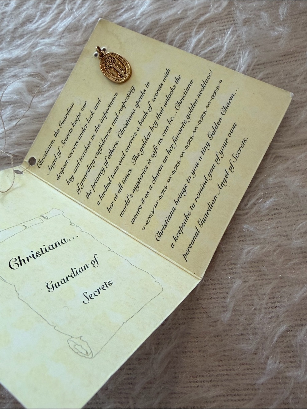 24k Gold Plated Charming Angels Key Pendant Charm